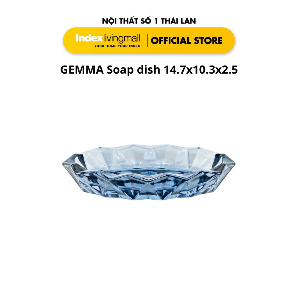 Bộ Dụng Cụ Phòng Tắm GEMMA Thủy Tinh Màu Xanh Dương Sang Trọng | Index Living Mall | Nội Thất Nhập Khẩu Thái Lan - Phân Phối Độc Quyền Tại Việt Nam