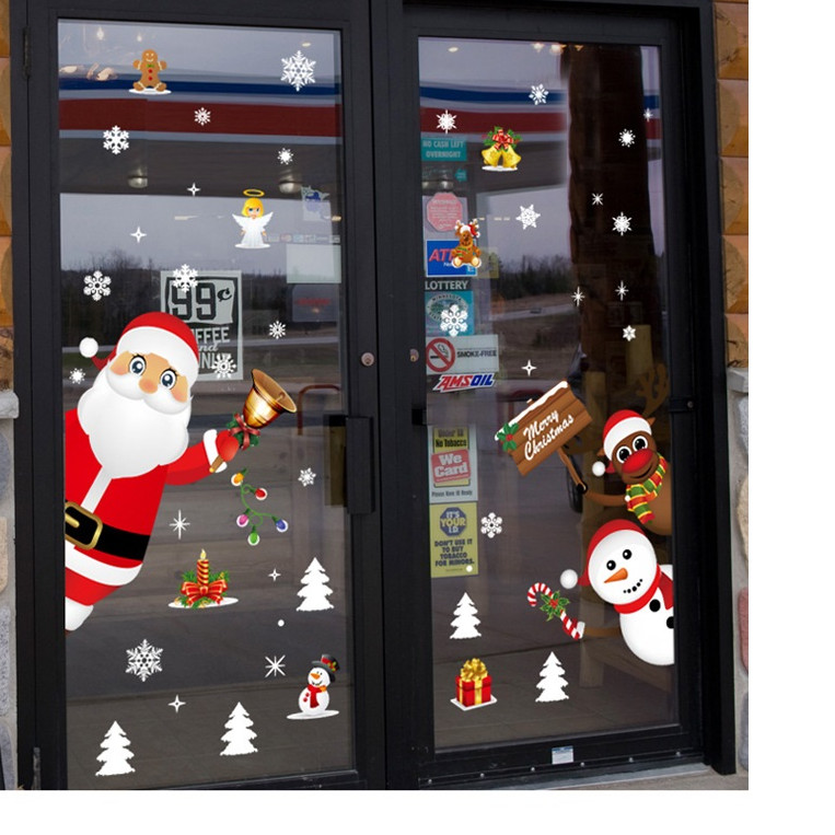 Tranh decal dán tường ông già Noel cao cấp -N01