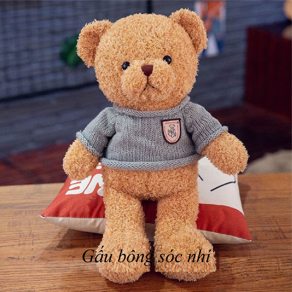 Gấu bông Teddy áo len cao cấp đồ chơi siêu xinh cho bé