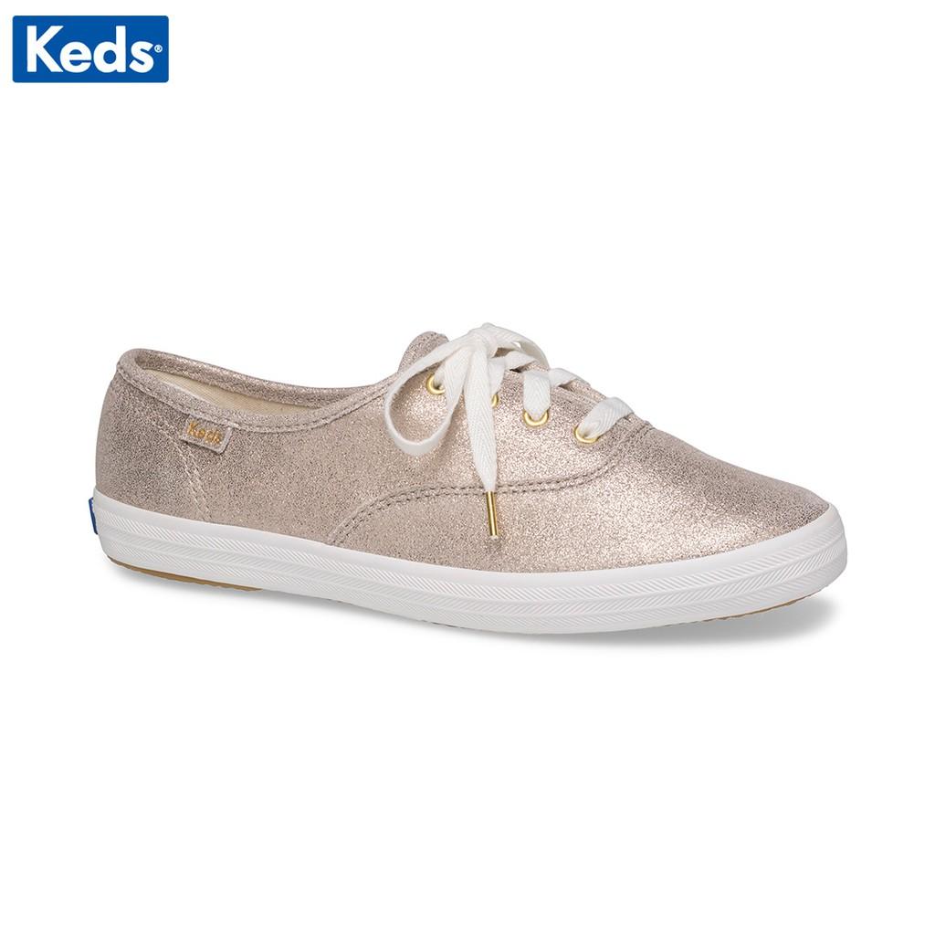 Giày Keds Nữ - Champion Glitter Suede Champagne - KD059114