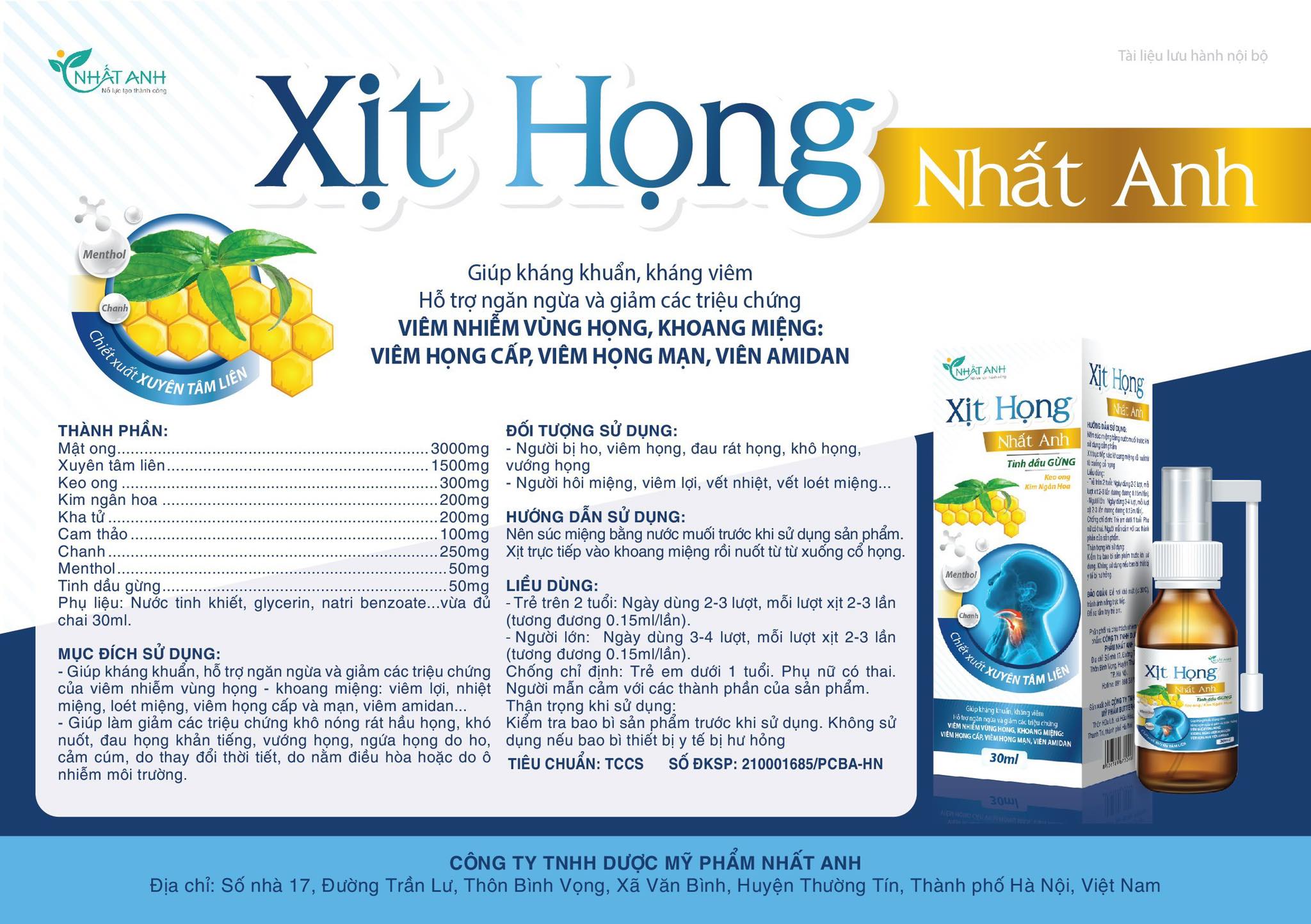 Xịt Họng Nhất Anh