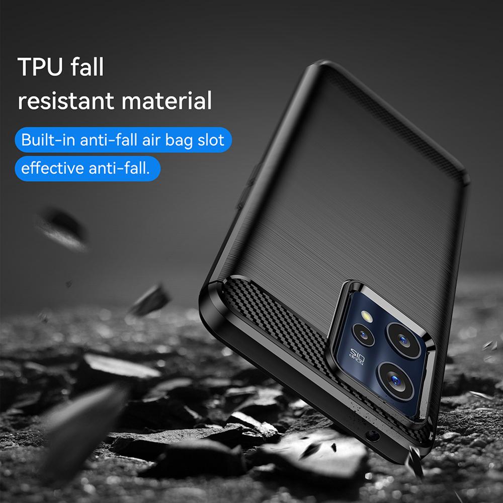 Ốp lưng cho Realme 9 4G / Realme 9 Pro+ 5G ốp silicone mềm Carbone phay xước chống sốc chống vân tay