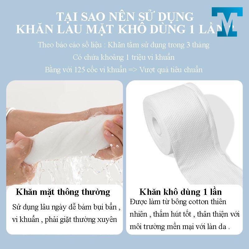 Khăn lau mặt khô đa năng dùng 1 lần mềm mại đa năng Animerry, khăn tẩy trang