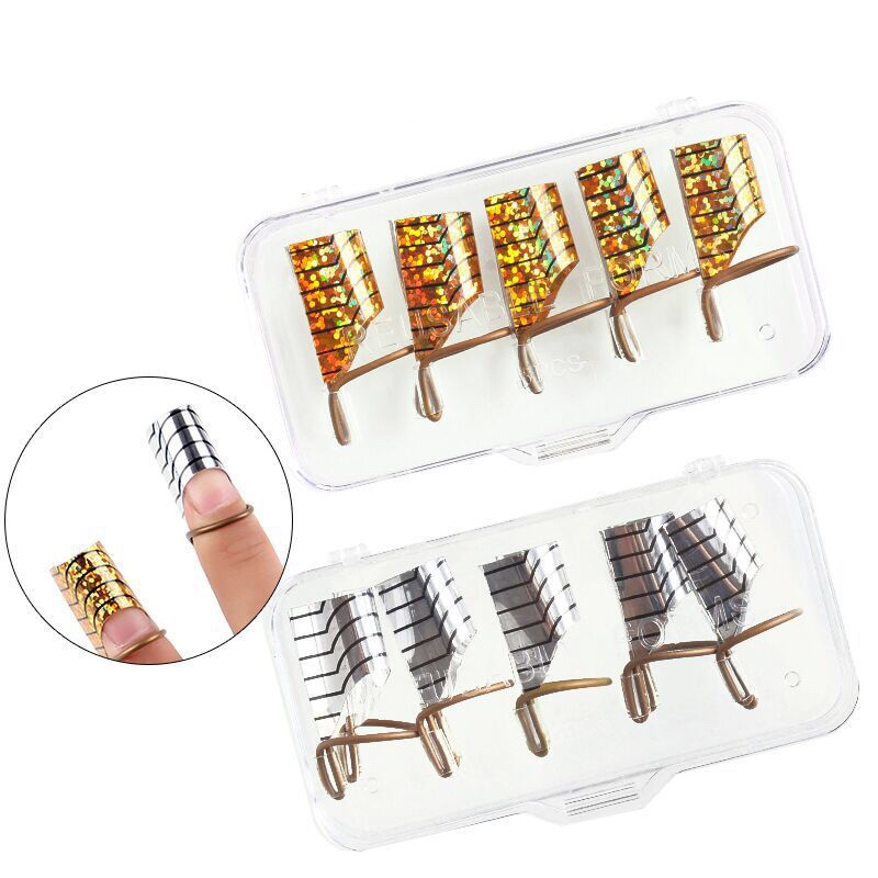 Combo 2 hộp khuôn nối móng bột, gel nail