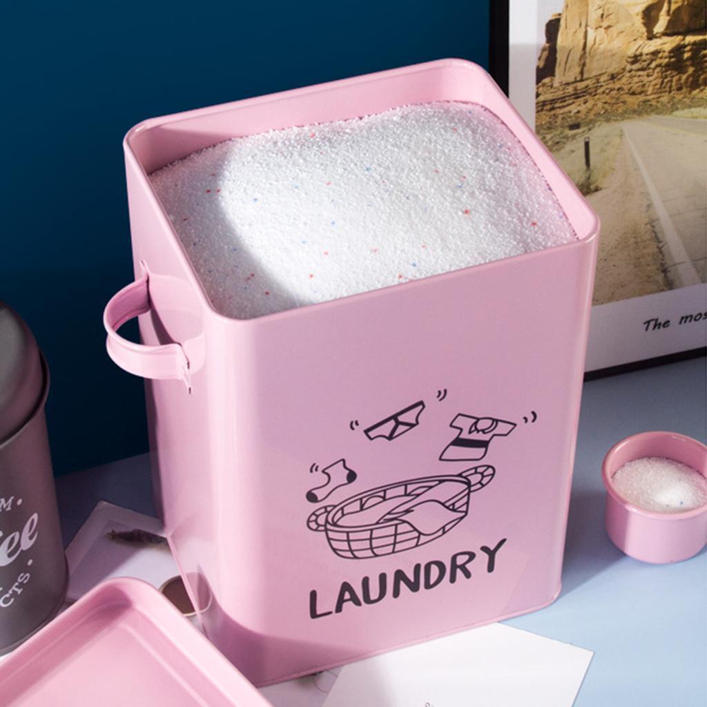 Multipurpose Cereal Dispenser Storage Box Household Tin Laundry Boxes