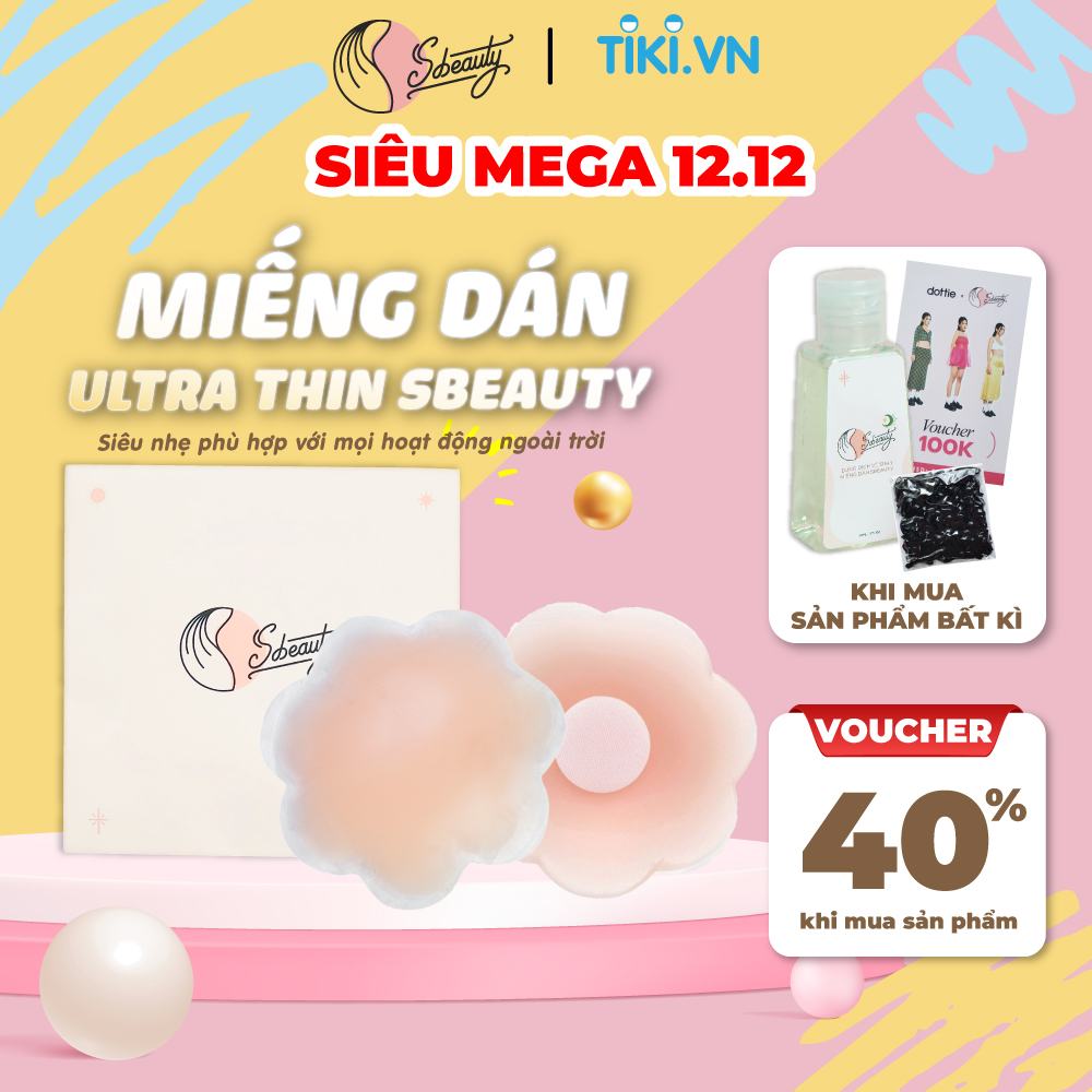 Miếng Dán Ngực Ultra Thin Silicon Cao Cấp SBeauty, Dán Ngực Siêu Mỏng Siêu Nhẹ Siêu Êm