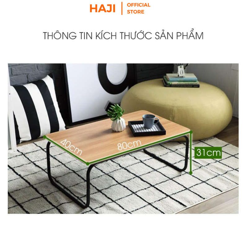 Bàn trà sofa khung sắt đơn giản, bàn học thông minh, khung sắt chắc chắn dễ dàng di chuyển thương hiệu HAJI GAA.16