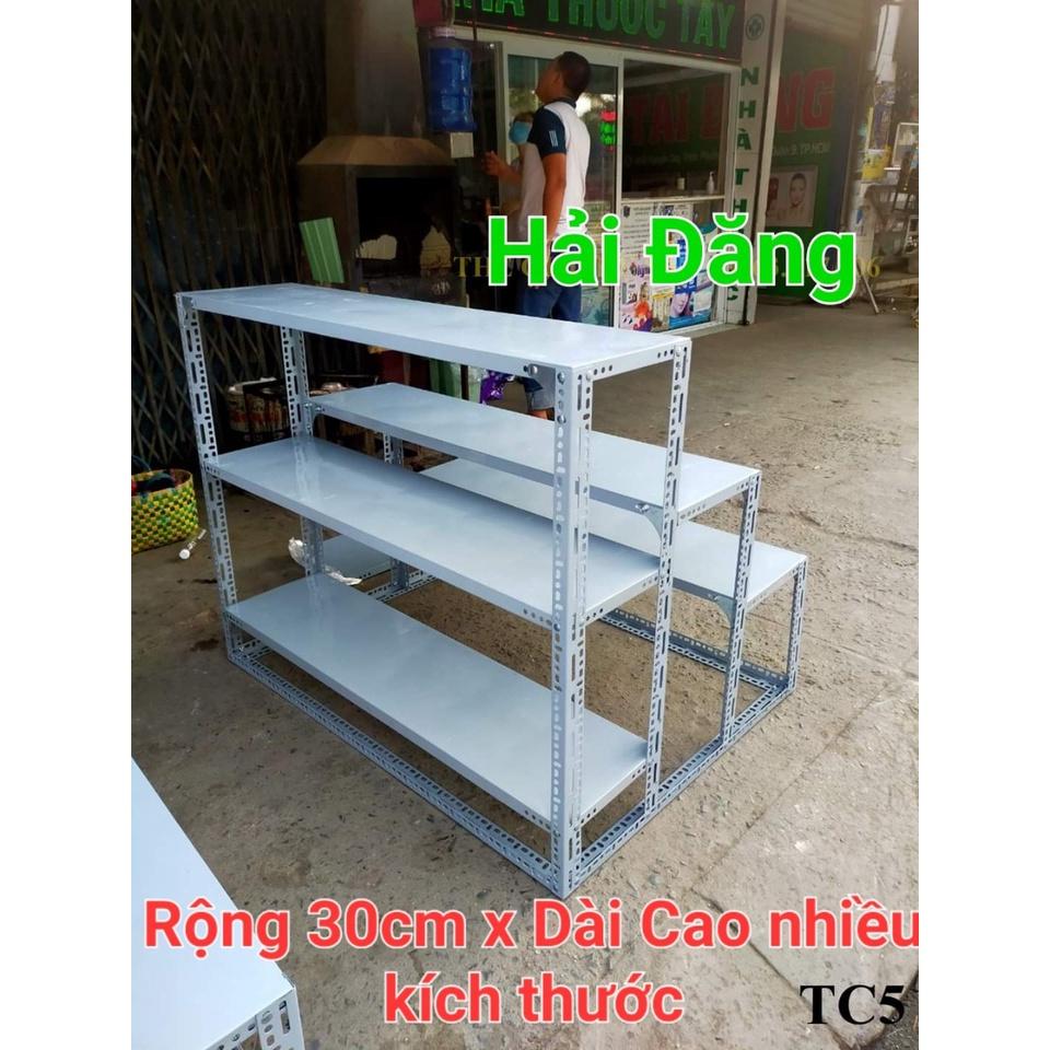 Kệ sắt V Lỗ 3 bậc 5 tầng ,Kệ mâm sắt ,Kệ khung sắt v lỗ đa năng tiện lợi