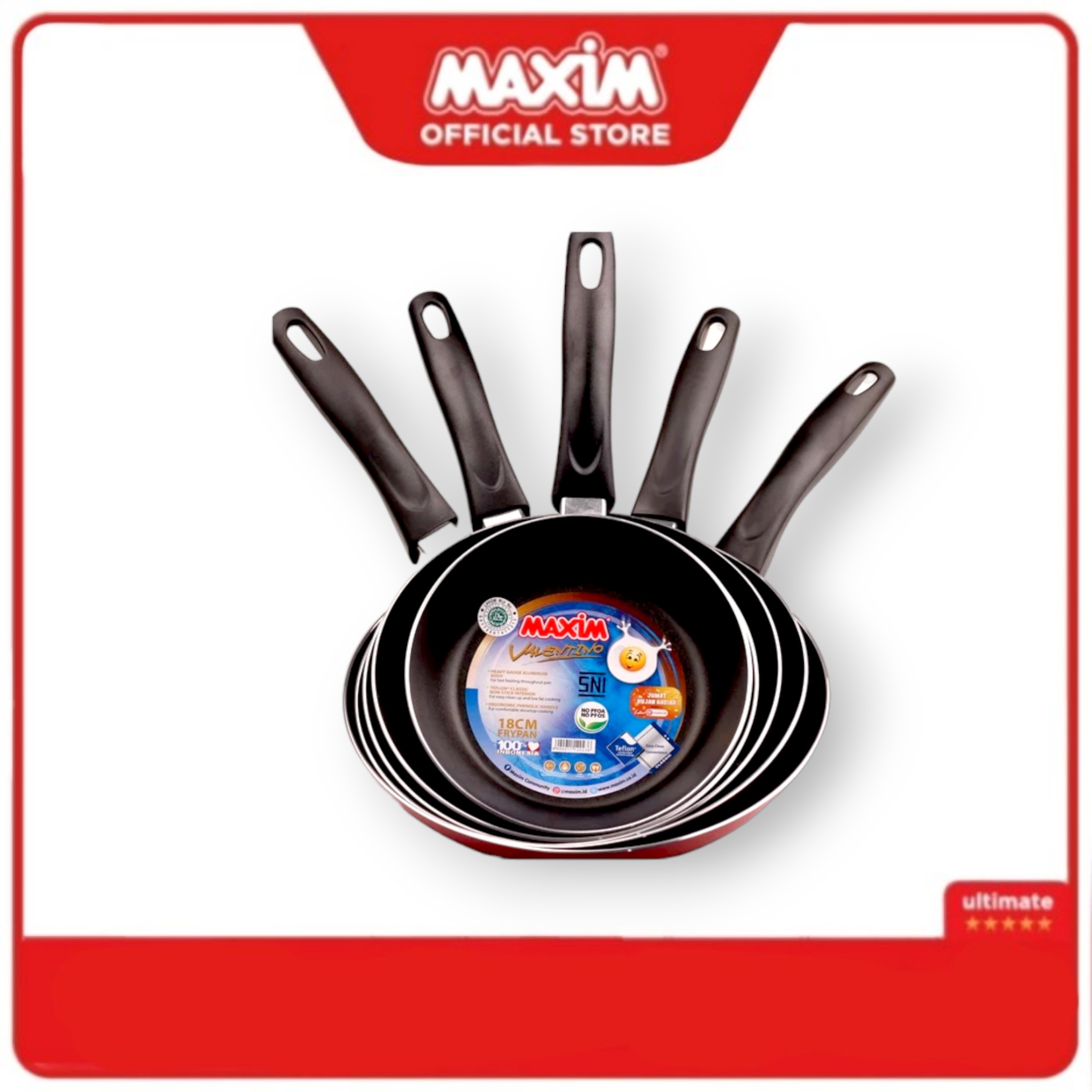 CHẢO CHỐNG DÍNH NHẬP KHẨU CAO CẤP MAXIM TEFLON VALENTINO
