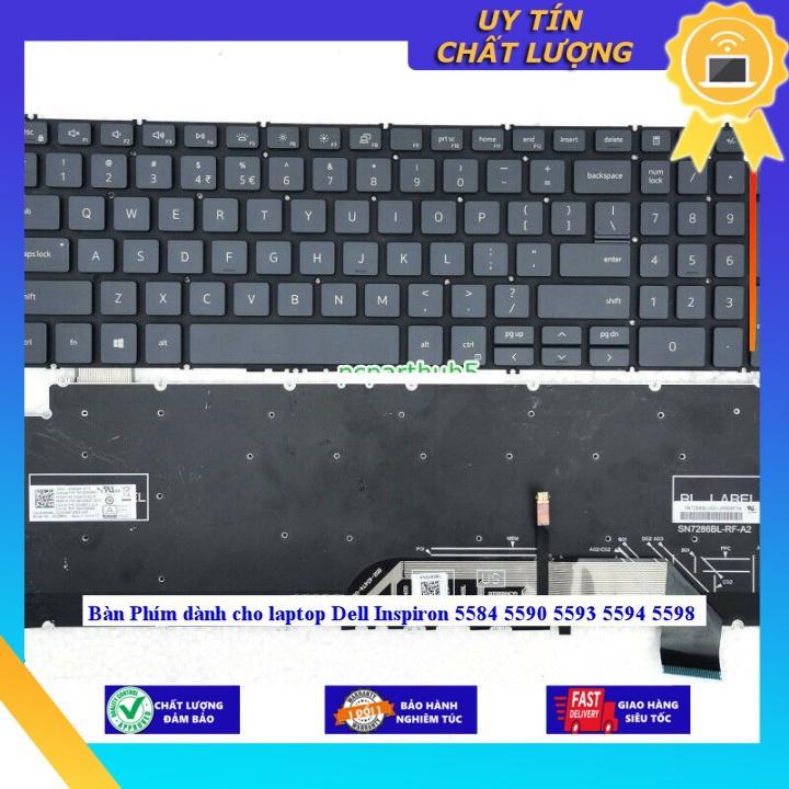 Bàn Phím dùng cho laptop Dell Inspiron 5584 5590 5593 5594 5598 - MÀU ĐEN - Hàng Nhập Khẩu New Seal