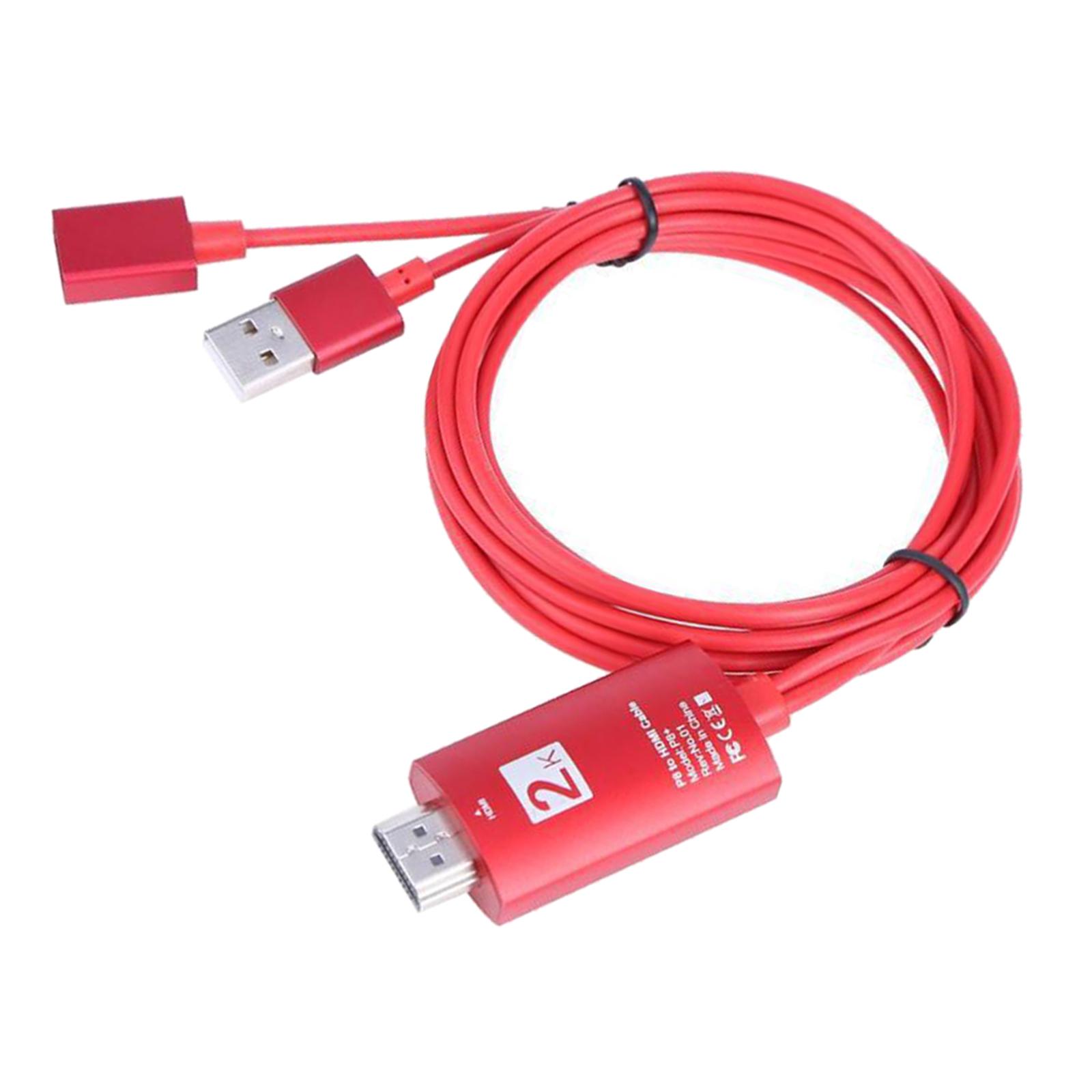 HDMI Cable for iPad, Compatible with to HDMI Adapter, Digital AV Connector 1080P HDMI Cord for X/8/7/6 to TV/Projector/Monitor