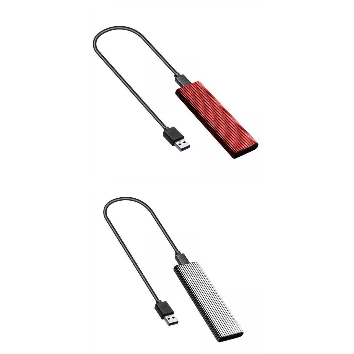 2x USB 3.0 to NGFF M.2 B Key SSD External Enclosure Case Cover Adapter.