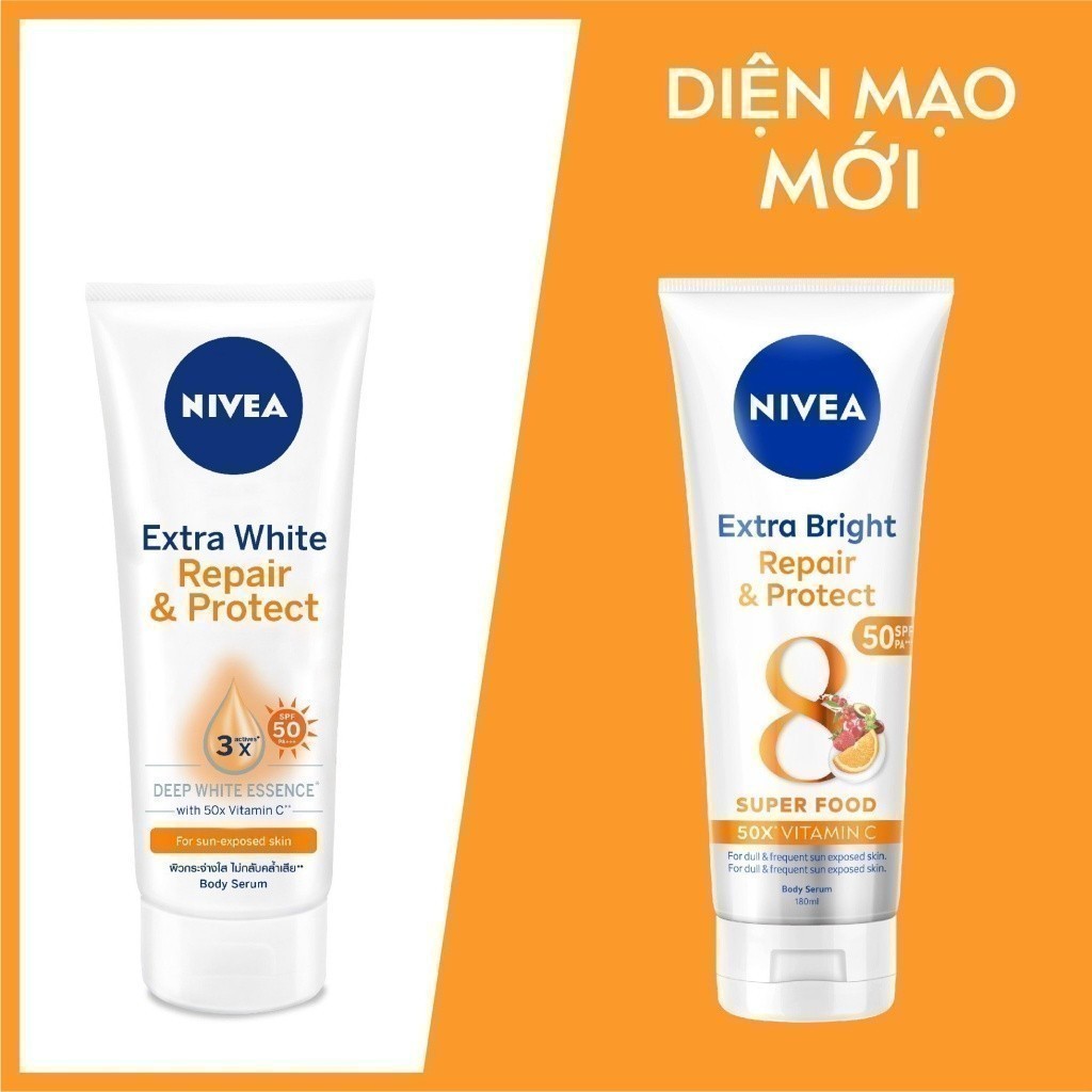 (B2B)Serum Dưỡng Thể NIVEA Phục Hồi &amp; Chống Nắng Ban Ngày (180 ml) - 88314 (Bao bì thay đổi theo từng đợt nhập hàng)