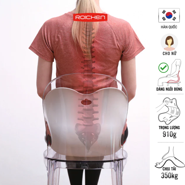 Ghế chỉnh dáng ngồi đúng Roichen - Hàn Quốc. Sản phẩm dành cho Nữ , Sản phẩm nhập khẩu Hàn Quốc . Hàng chính hãng Roichen