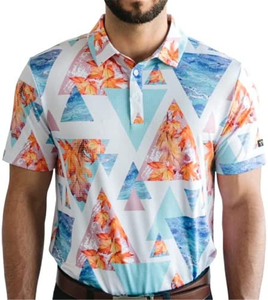 Áo sơ mi thể thao ngoài trời nam áo sơ mi áo thun mùa hè polo khô nhanh quần áo thoáng khí Color: 07 Size: XXS