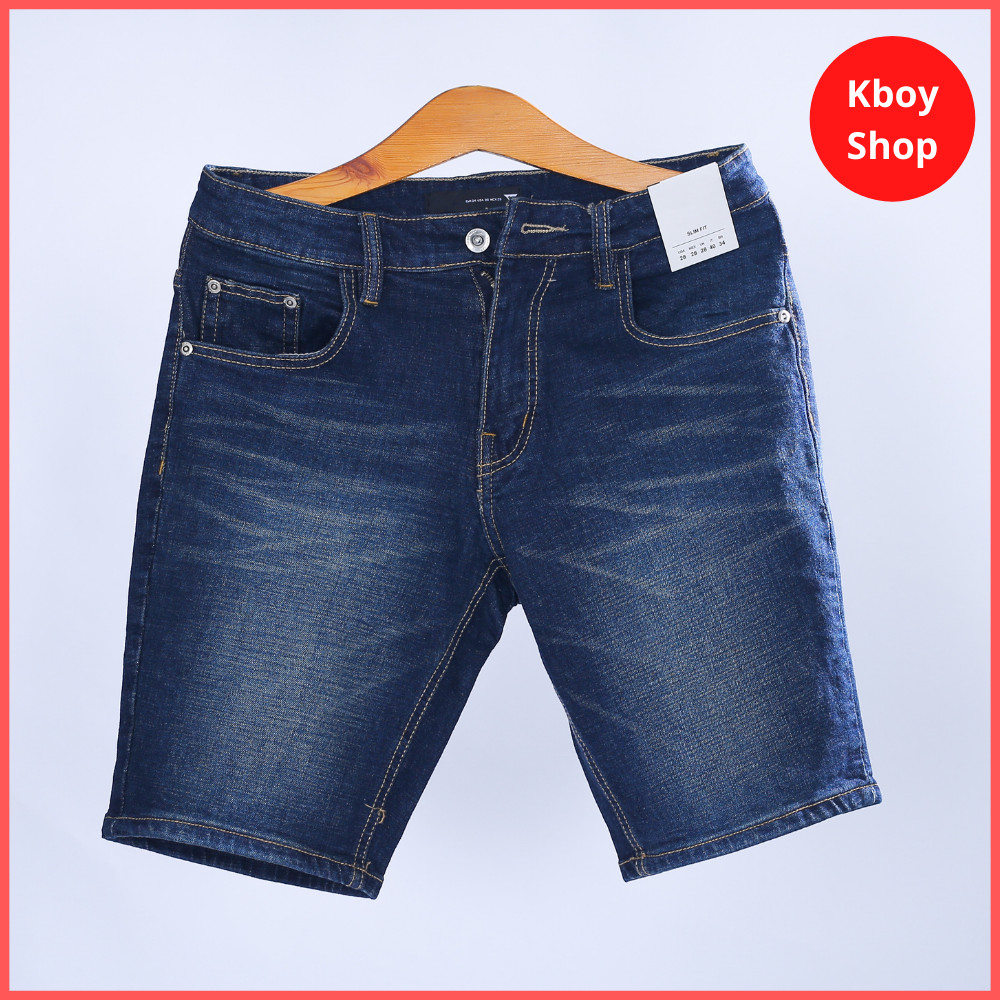 Quần Short Nam Vải Jean Cao Cấp, Form Slimfit Đẹp Dễ Phối Đồ Phong Cách Cá Tính - QN08