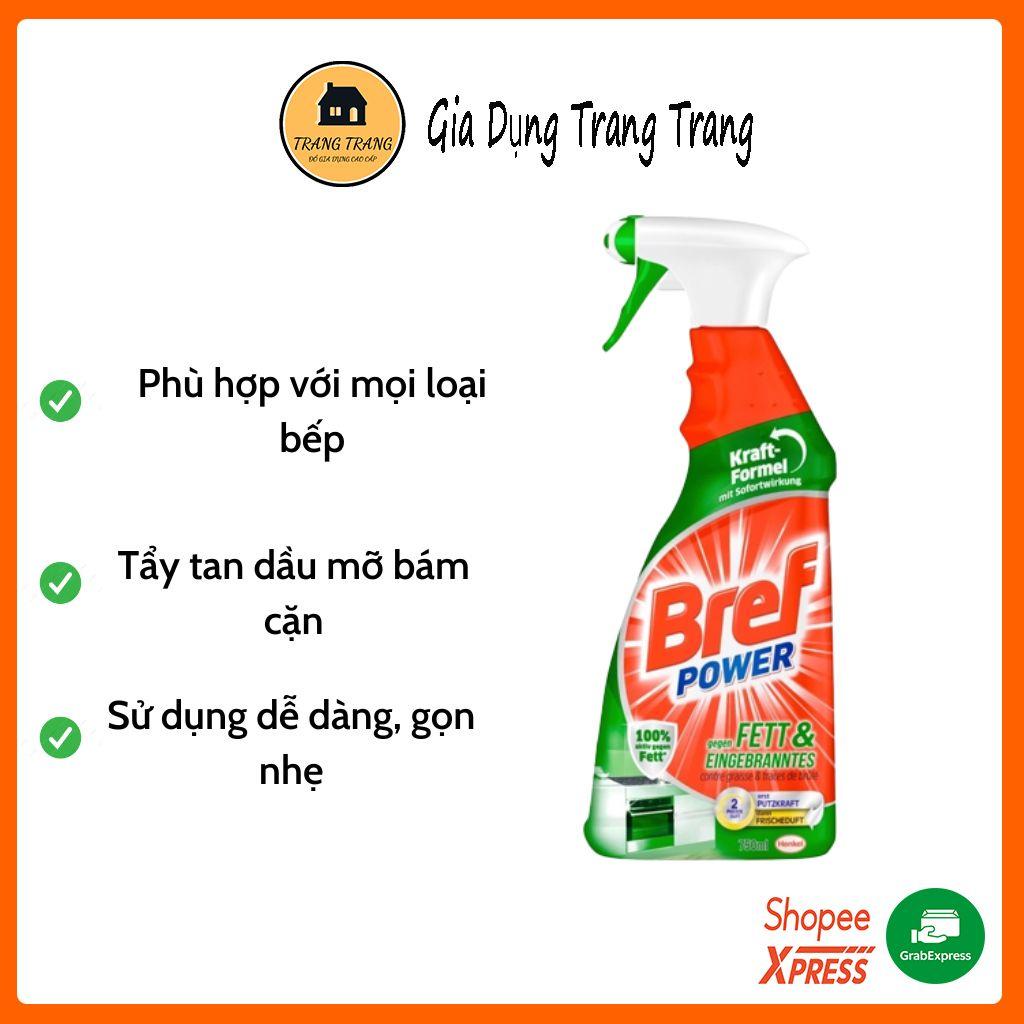 Xịt tẩy rửa vết bẩn dầu mỡ nhà bếp BREF 750ml