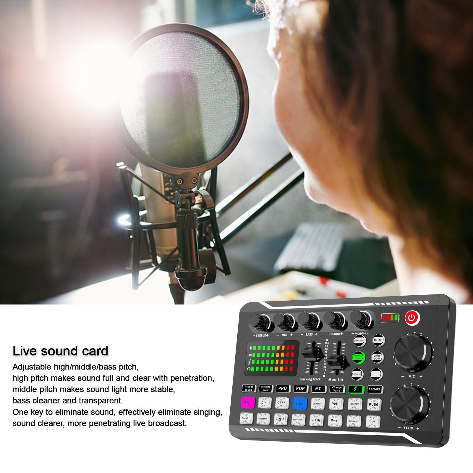 Sound Card Voice Changer with Effects for Karaoke Singing 800mAh