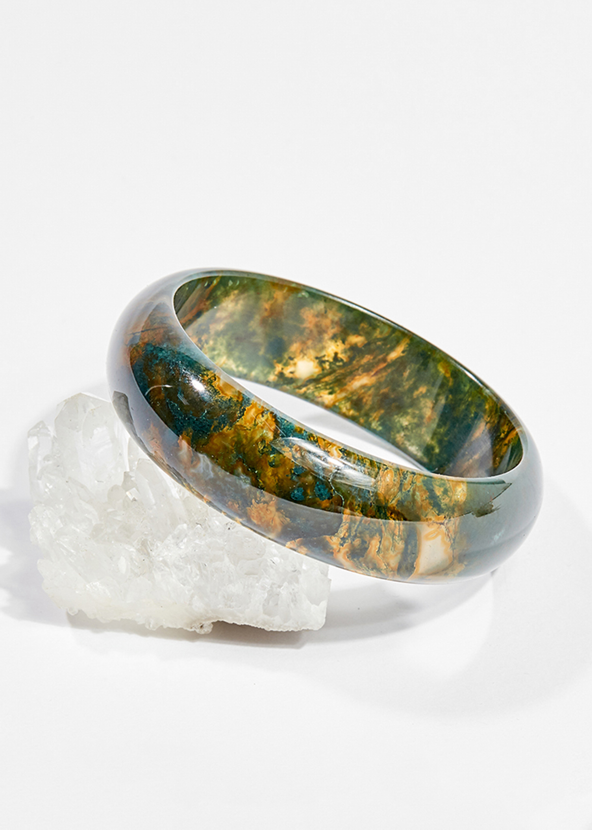 Vòng tay phong thủy đá băng ngọc thủy tảo huyết ni 52 mệnh hỏa , thổ - Ngọc Quý Gemstones