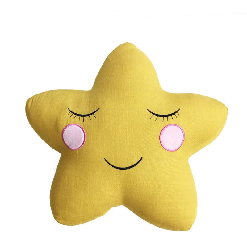 Phòng Bé Hoạt Hình Gối Cotton Bầu Trời Gối Mây Ngôi Sao Quốc Giọt Nước Mặt Trăng Đệm Lưng Phòng Trẻ Em Mèo Trang Trí Thiên Nhiên gối