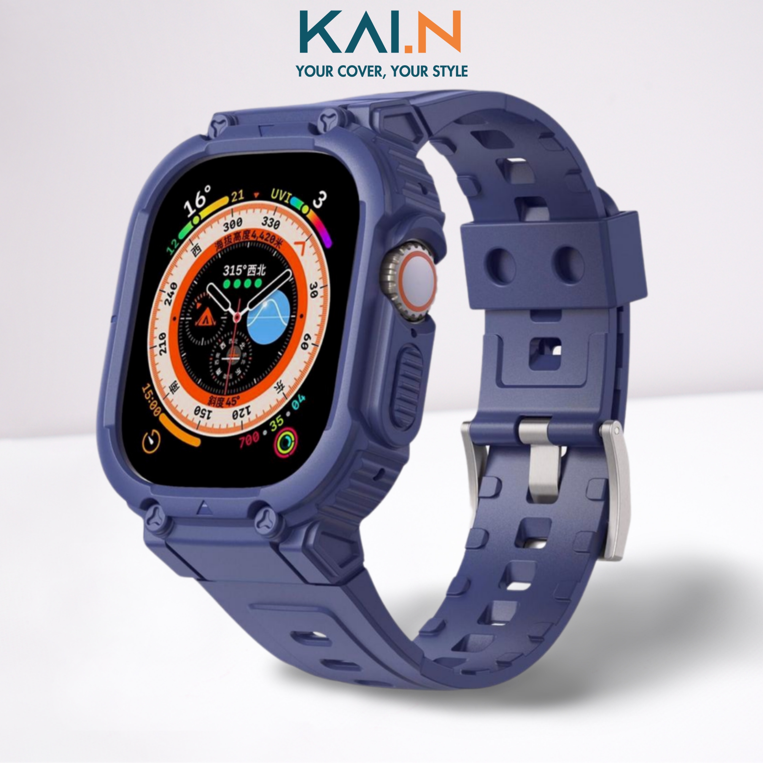 Dây Đeo Kèm Ốp Dành Cho Apple Watch Ultra / Apple Watch Series 4/5/6/7/8/SE/SE 2022, Kai.N Venture - Hàng Chính Hãng