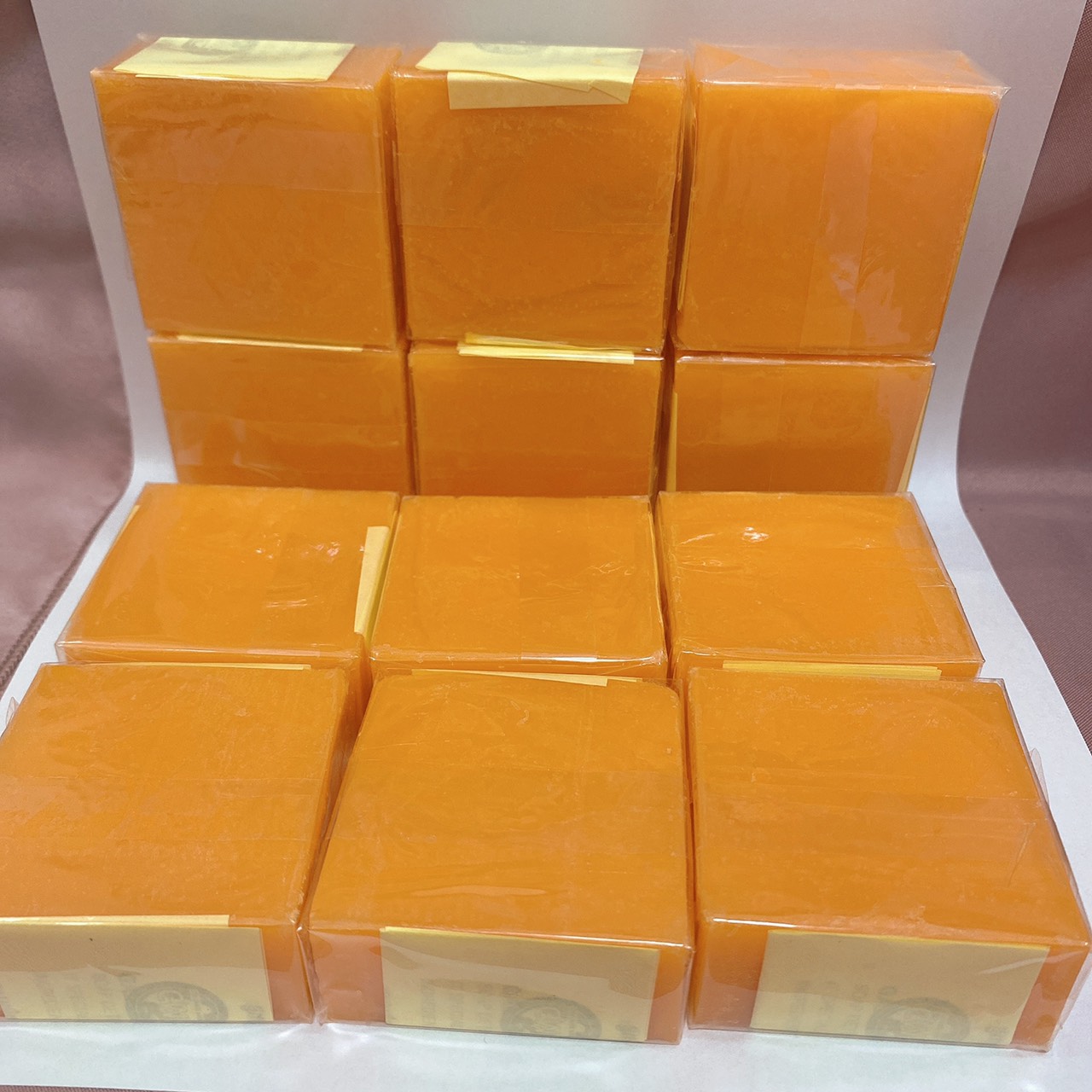 Combo 12 bánh xà phòng cam nghệ trắng da thái lan