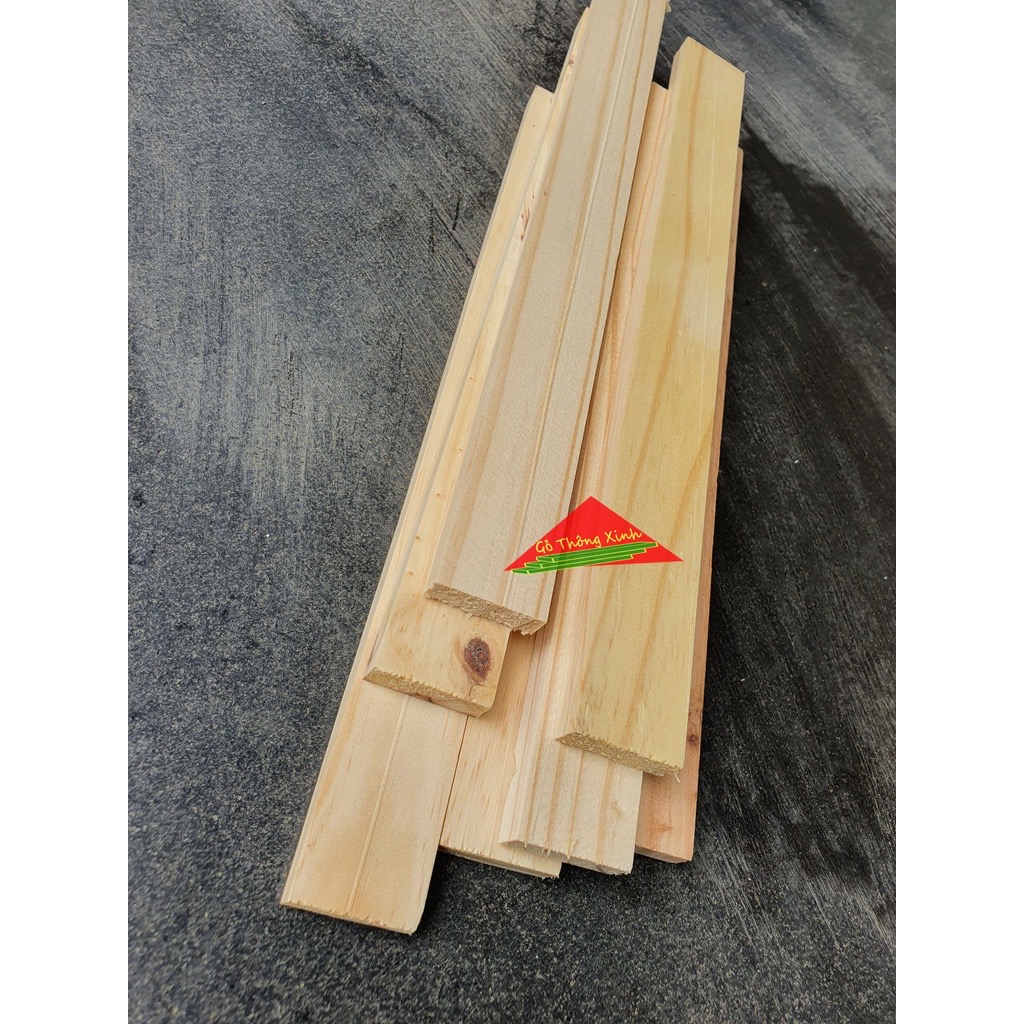 Thanh gỗ thông dày 1cm,rộng 3cm,dài 30cm dùng làm nẹp chỉ, làm thùng gỗ decord, đóng chuồng thú cưng, DIY