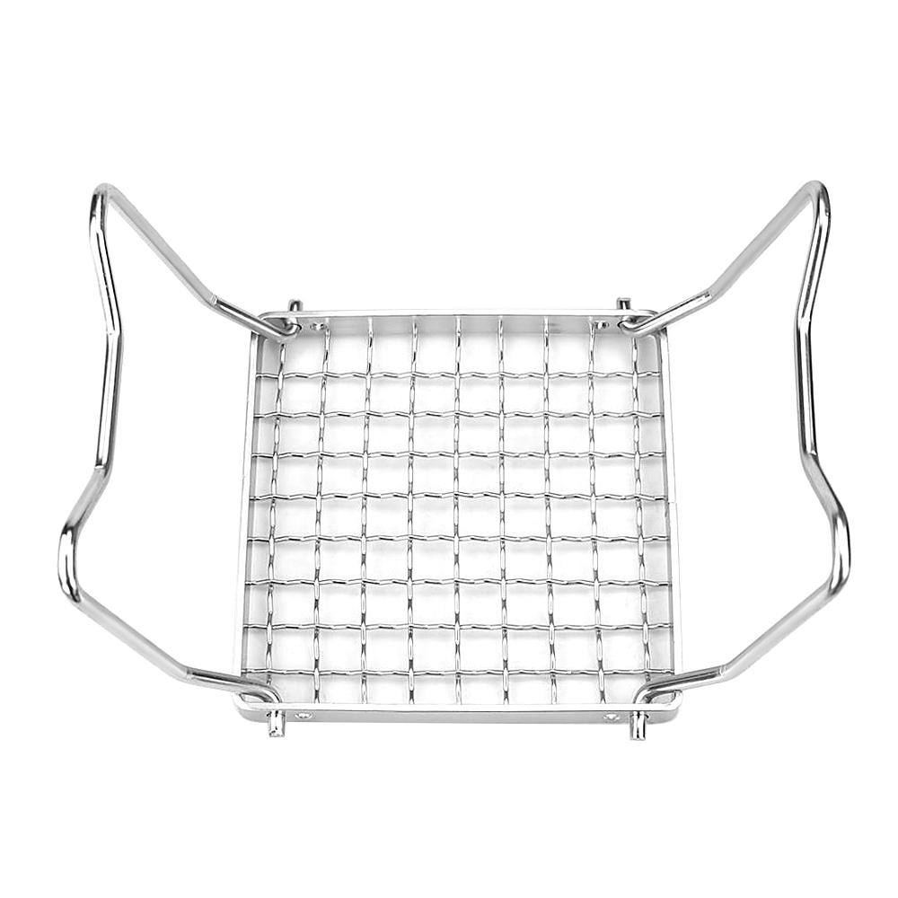 Mini Stainless Steel Grill Folding Stove Stand Barbecue Grill Camping Pot Holder BBQ Net Ultralight Firewood Rack Plate