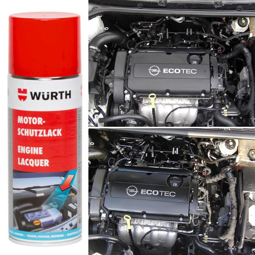 Chai xịt Nano phủ bóng bảo vệ động cơ khoang máy Wurth Engine Lacquer 400ml - Đức