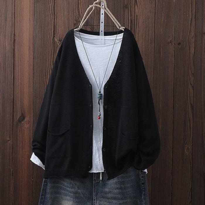 Áo cardigan len nữ form rộng 5 khuy cài trước trẻ trung ArcticHunter