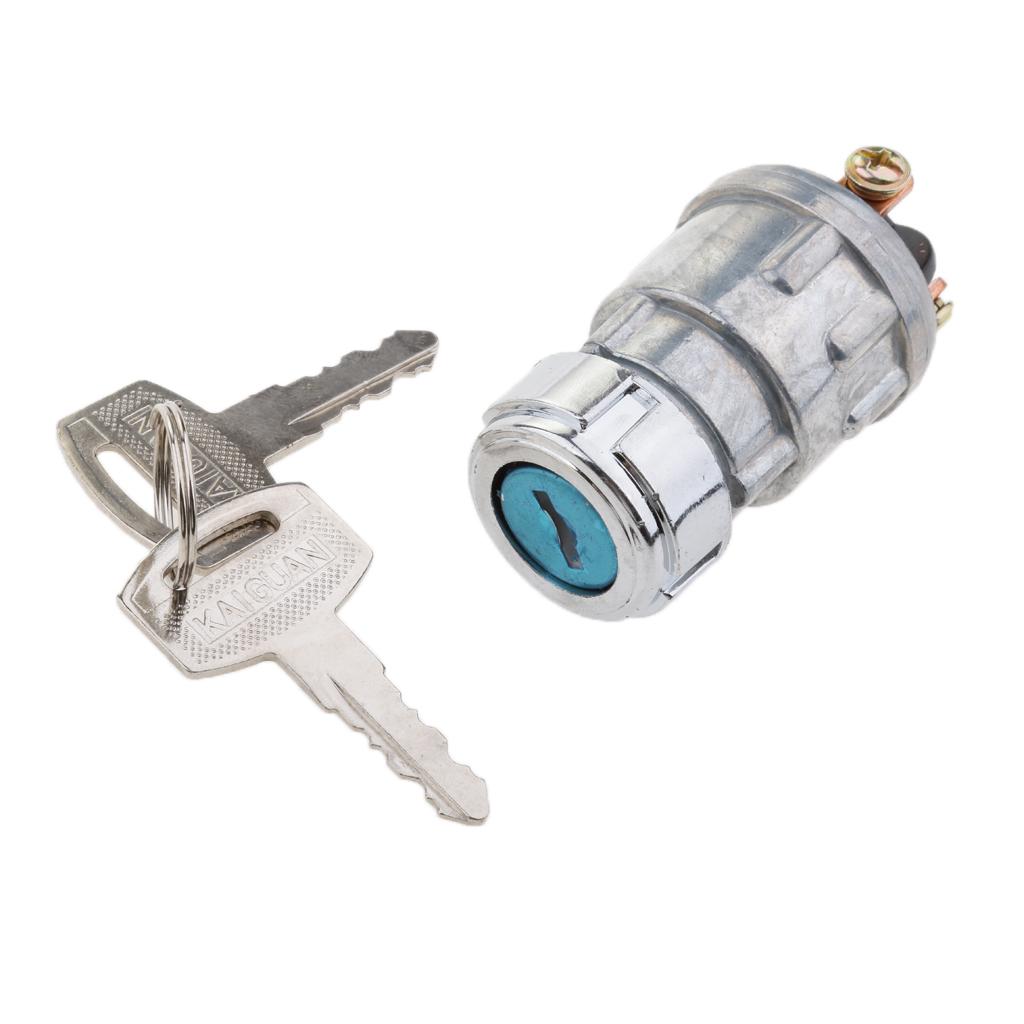 Universal 12V Ignition Cylinder Switch Lock+2 Keys 3-Position for Car Truck