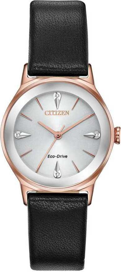 Đồng Hồ Nữ Dây Da Citizen EM0733-08A Mặt Trắng (28.2mm)