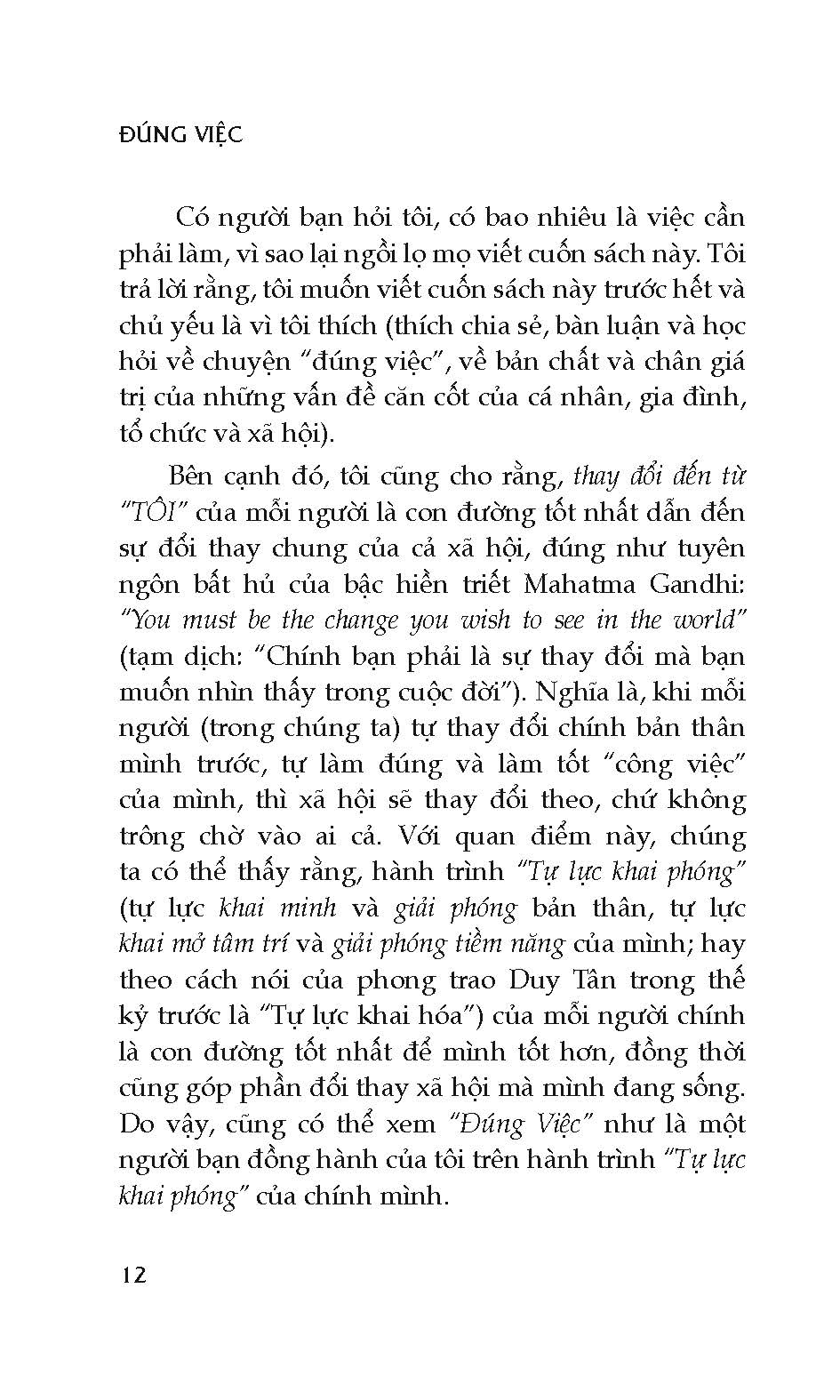 Đúng Việc - Một Góc Nhìn Về Câu Chuyện Khai Minh (Tái bản lần thứ 12) - Bìa cứng (Bản in năm 2023)