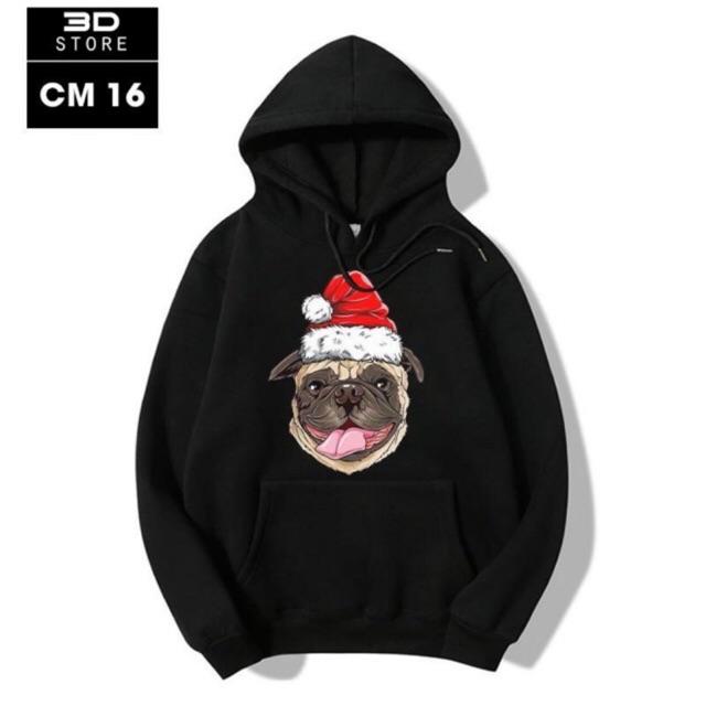 Áo hoodie nam nữ hình thú noel có bigsiZe đến hơn 100kg vải nỉ bong dày mịn