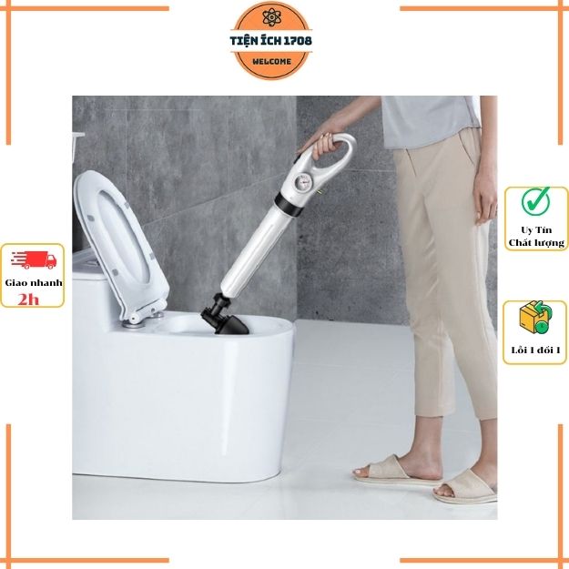 Dụng cụ thông tắc bồn cầu, cống bằng khi nén áp lực siêu mạnh