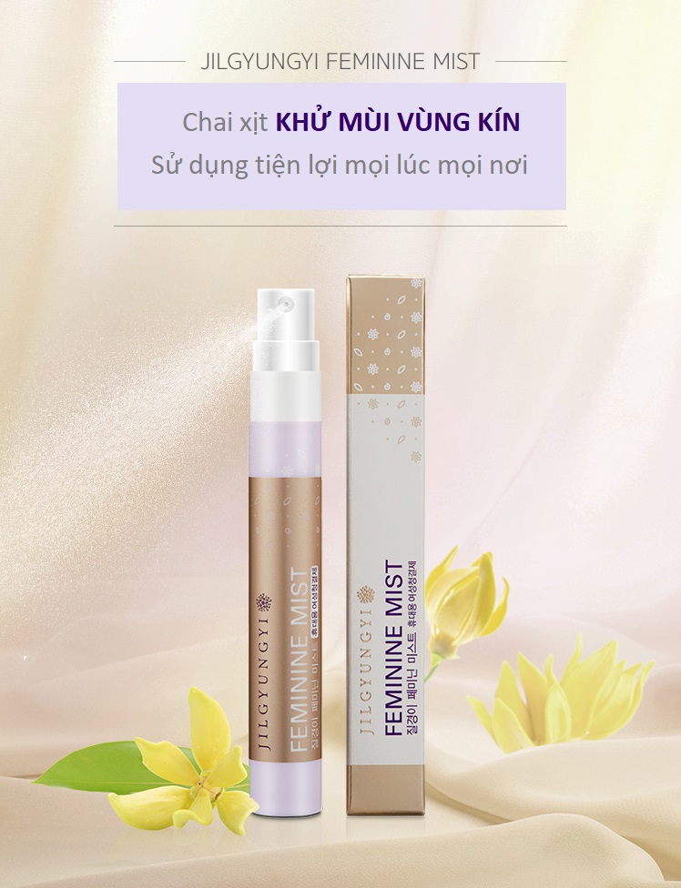 Xịt khử mùi, dưỡng ẩm vùng kín Jilgyungyi Feminine Mist 9ml