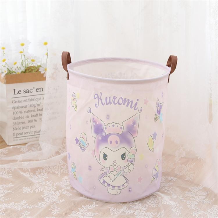 Sanrio Hello Kitty Lồng Giặt Có Thể Gập Lại Nước Giặt Vải Xô Chống Nước Công Suất Lớn Giỏ Chứa Đồ Giai Điệu Túi Bảo Quản