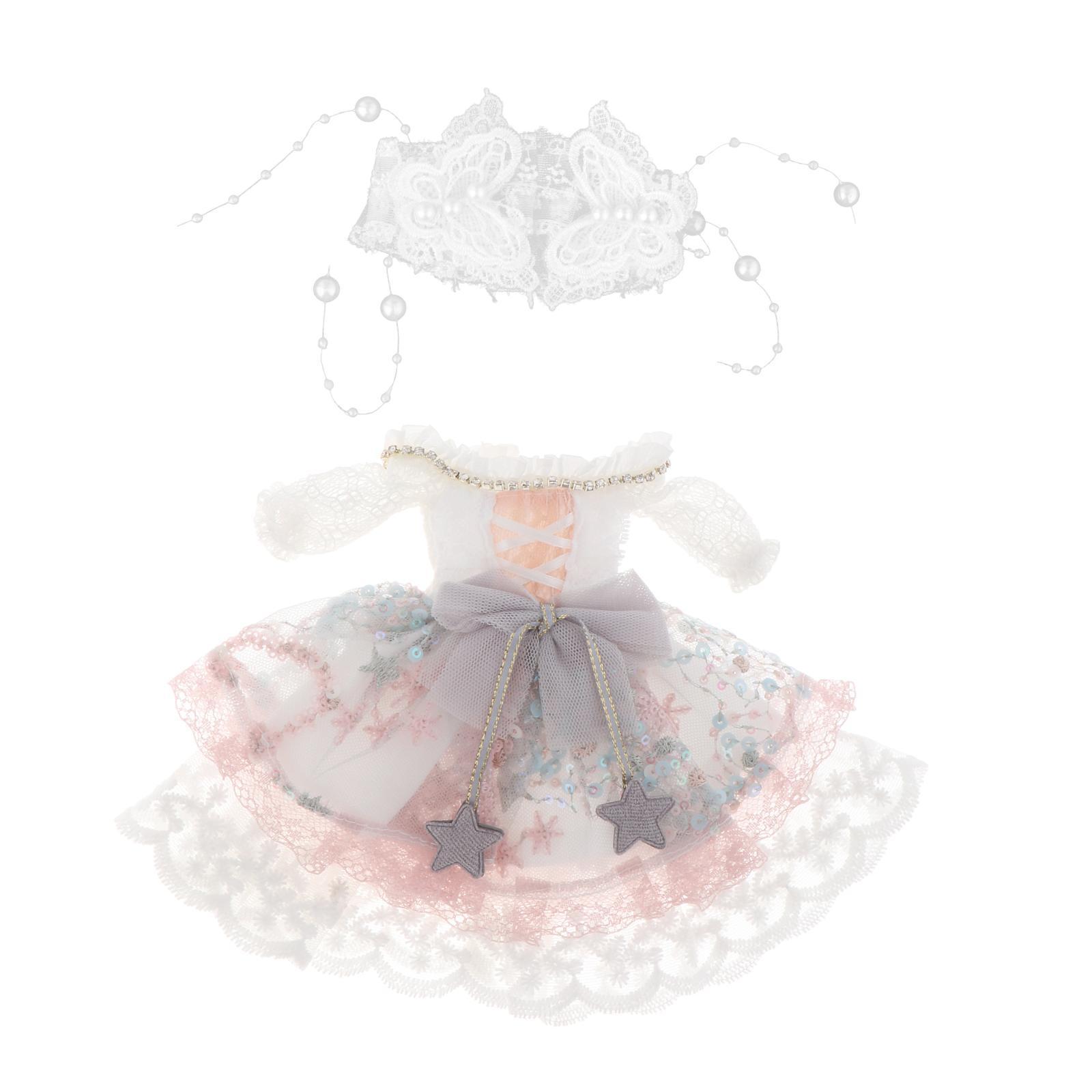 1/6 Doll Clothes Girl Doll Dress Outfits with Hair Accessories