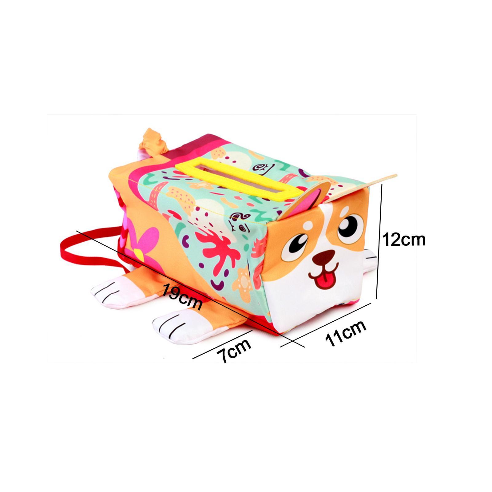 Baby Tissue Box Toy Soft Stuffed Juggling for Newborns