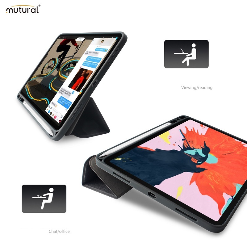 Bao da dành cho iPad Pro 12.9 2021 M1 chính hãng Mutural chống sốc - Hàng nhập khẩu ( Tặng kèm kính cường lực Nillkin )