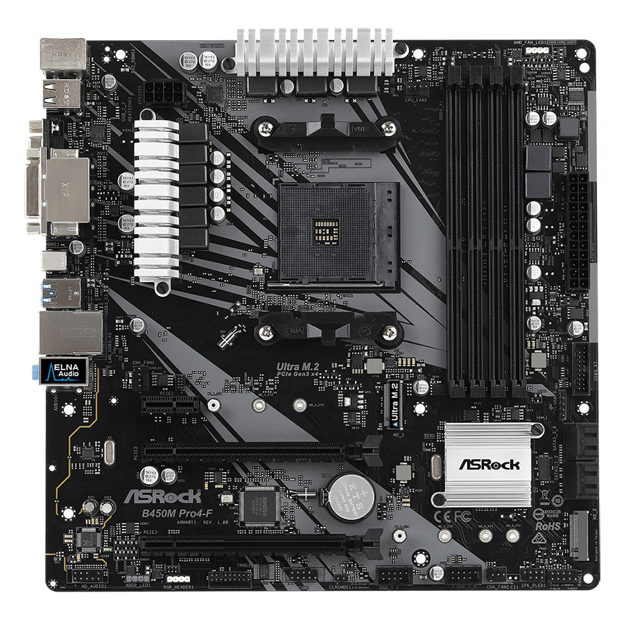 Bo Mạch Chủ Mainboard ASRock B450M Pro4-F Socket AM4 - Hàng Chính Hãng