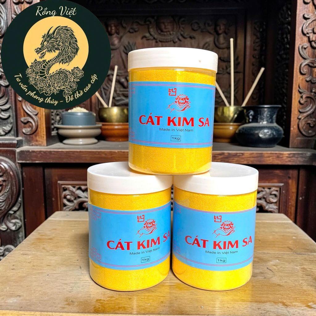 Cát Kim Sa Phong Thủy RỒNG VIỆT - Thạch Anh Tự Nhiên Hút Tài Lộc, Vận May