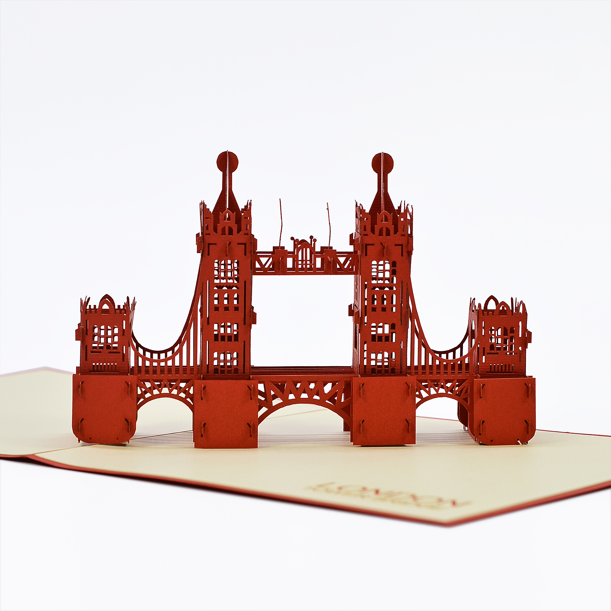 Thiệp nổi 3D handmade  London Tower Bridge pop-up card- Cầu tháp London size 15x15cm FB039