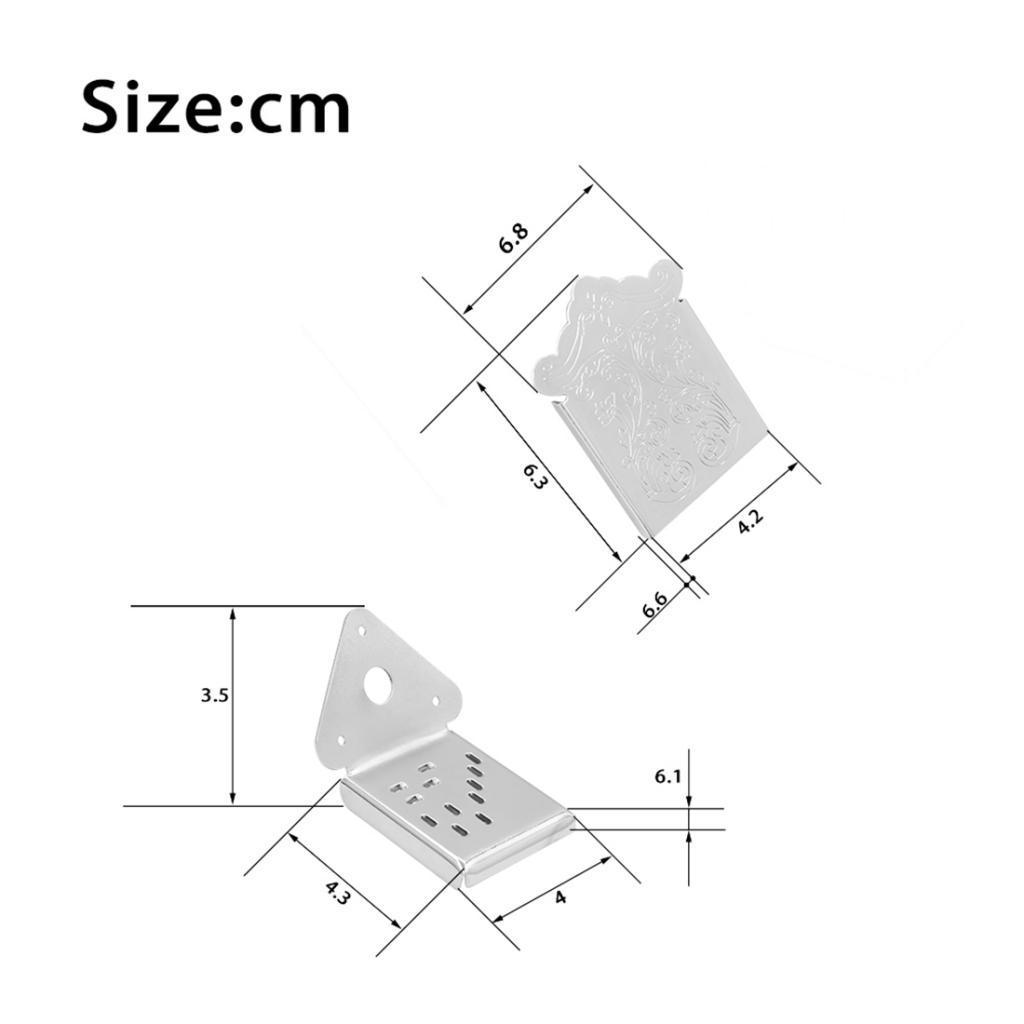 DIY Metal Bridge Tailpiece Engraving Flower Pattern for Mandolin Parts