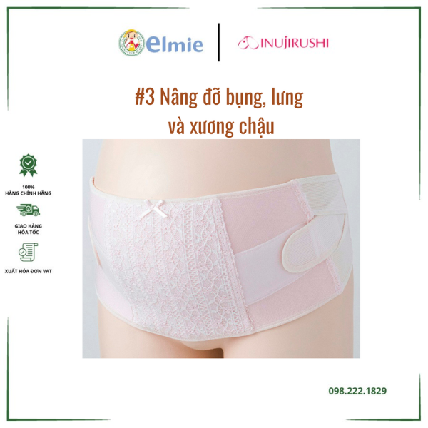 Đai thắt lưng hỗ trợ bà bầu Inujirushi Nhật Bản HB8102A