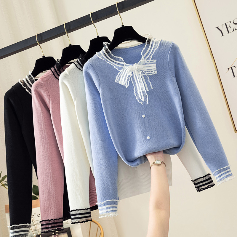 Áo Len Nữ Cổ Thắt Nơ Xinh ALN027 MayHomes