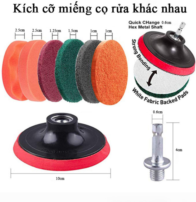Bộ bàn chải khoan 22 chi tiết