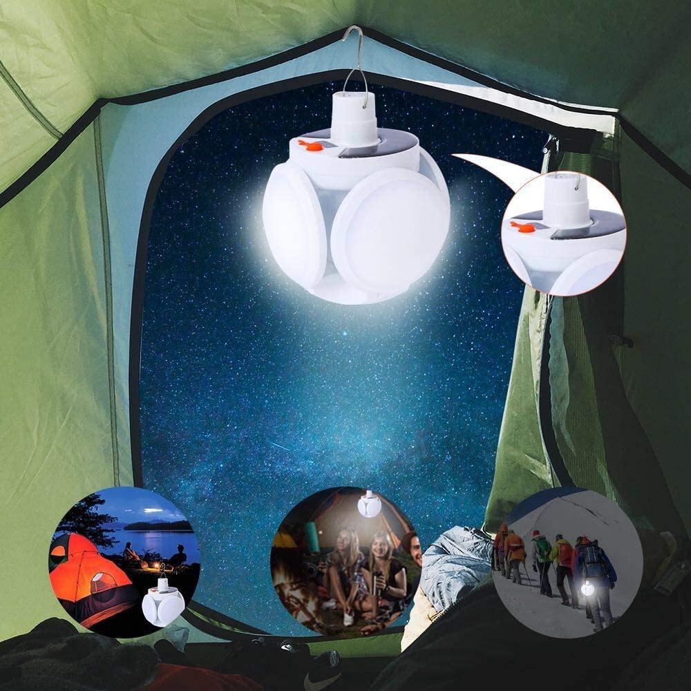 Đèn Led Cắm Trại Năng Lượng Mặt Trời Có Móc Treo Tiện Dụng