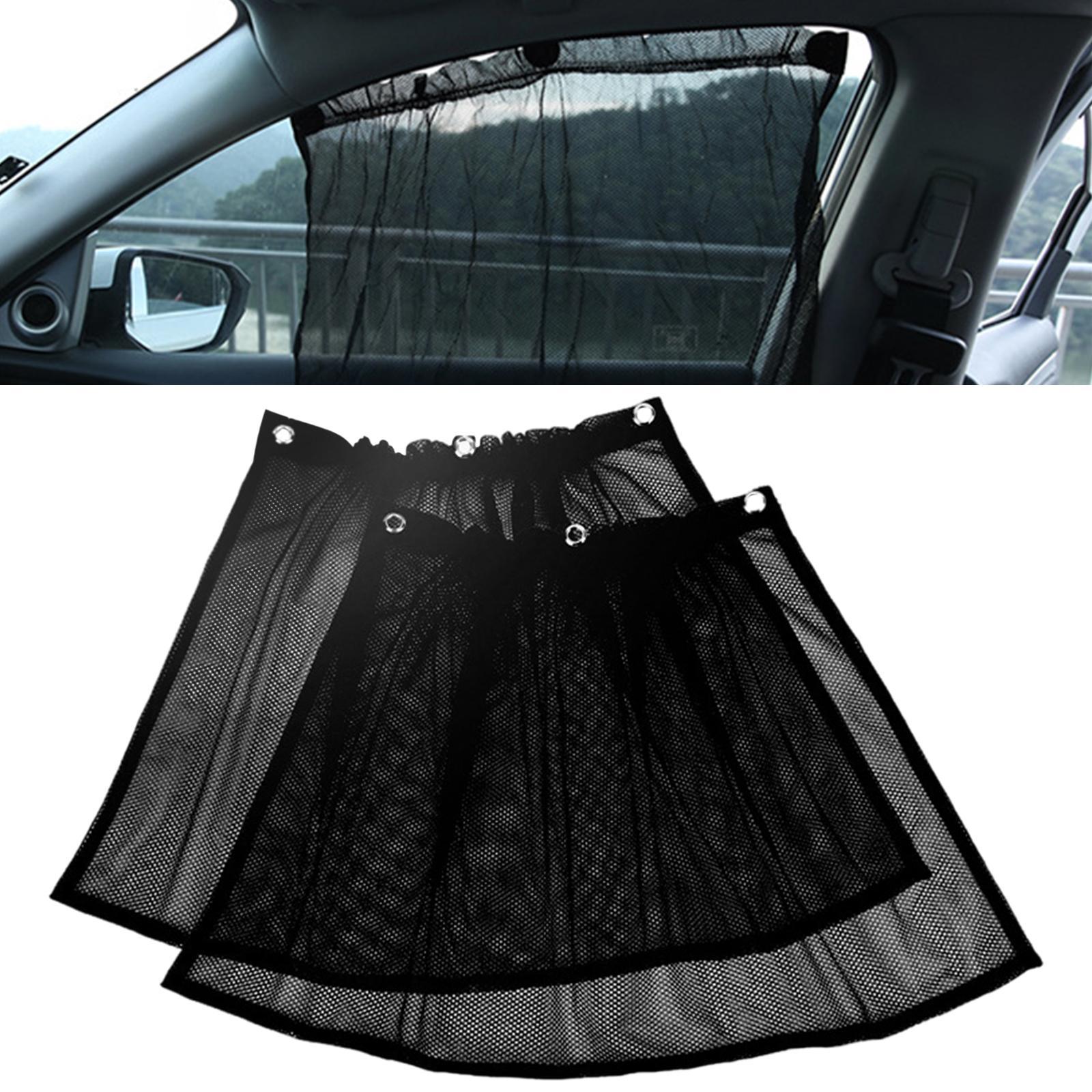 2x Side Window Car Sun Shade Curtain, Mesh Sunshade, Car Sun Side Window Mesh Curtain, Car Window Sun Shade Covers, Fit for Side Windows