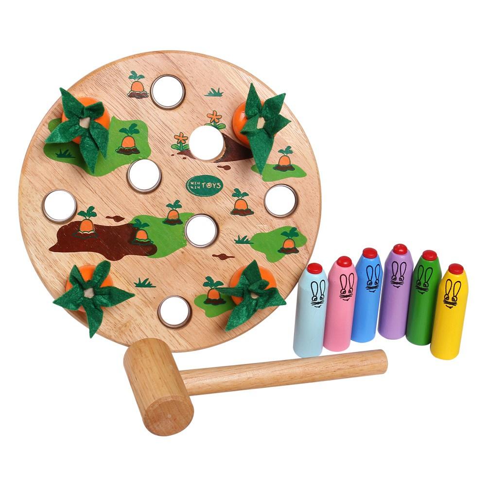 Đồ chơi gỗ cho bé Búa đập thỏ , đồ chơi thông minh cho bé 2 tuổi phát triển trí tuệ